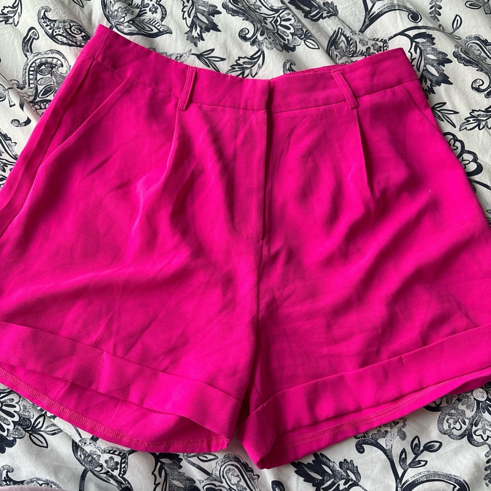 pink trouser shorts